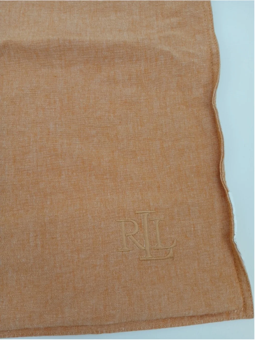 New CLASSIC Lauren by Ralph Lauren Yellow Cotton Monogrammed Pillow Cover 22X22
